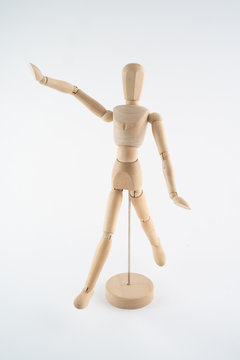 A moveable wooden human figure, used by artists to practice drawing, an image taken at rugfoot studios. Photo date: Wednesday, March 25, 2020. Photo credit should read: Richard Gray/Adobe