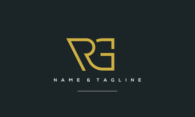 Alphabet letter icon logo RG
