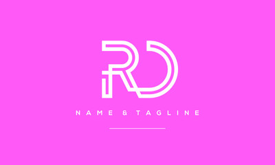 Alphabet letter icon logo RD