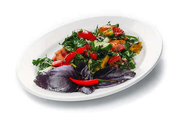 healthy food on a white background