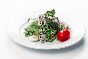 healthy food on a white background