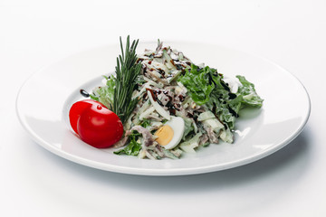 healthy food on a white background