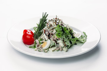 healthy food on a white background