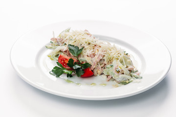 healthy food on a white background