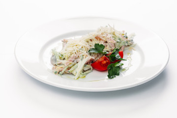 healthy food on a white background