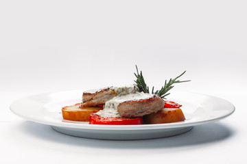 healthy food on a white background