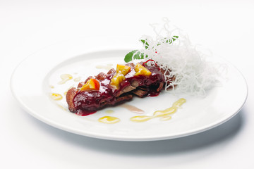 healthy food on a white background