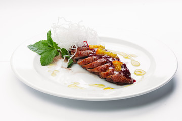 healthy food on a white background