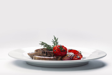 healthy food on a white background