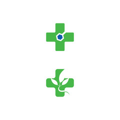 Set Cross medical Logo Template vector symbol