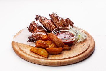 healthy food on a white background