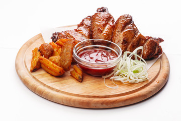 healthy food on a white background