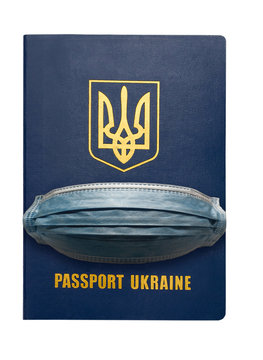 Medical Mask Ukrainian Foreign Passport Travel Concept