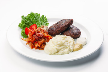 healthy food on white background