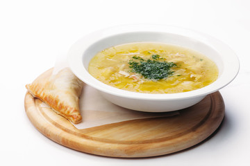 healthy food on white background