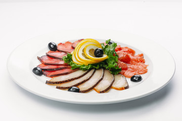 healthy food on white background