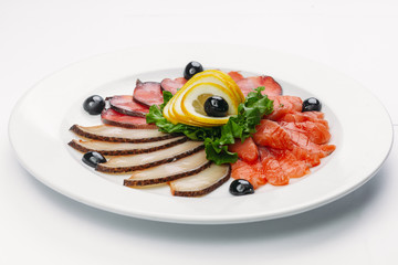 healthy food on white background
