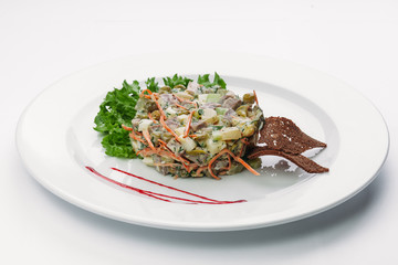 healthy food on white background