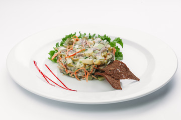 healthy food on white background