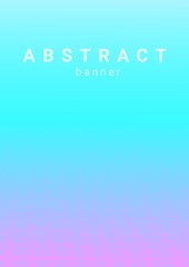 Vertical banner with big abstract geometric shapes. Modern design with blended vibrant background.