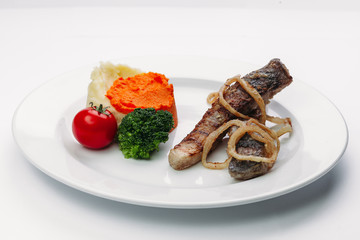 healthy food on white background