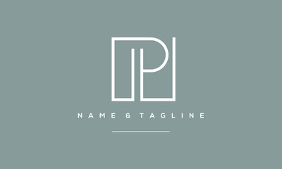 Alphabet letter icon symbol P