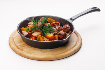 frying pan on a white background