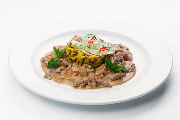 healthy food on white background