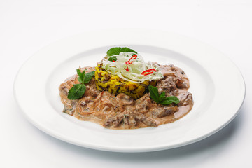 healthy food on white background