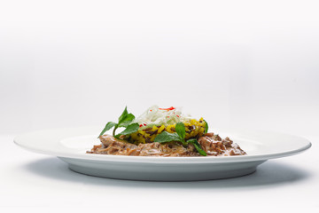 healthy food on a white background