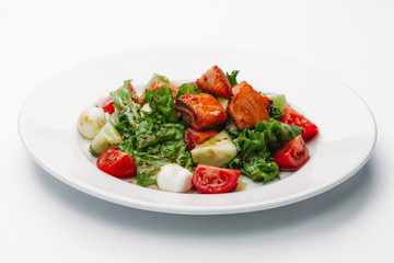 healthy food on white background