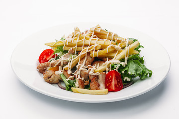 healthy food on white background