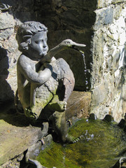 Fototapeta na wymiar Bodnant Gardens Fountain