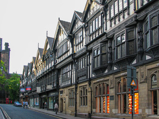 Street in Chester, Wales