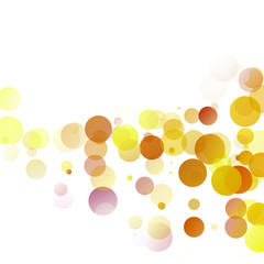 Bubbles Circle Dots Unique Yellow Bright Vector Background