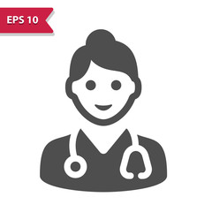 Woman Doctor Icon