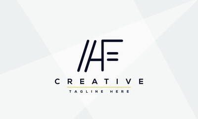 AF logo design vector illustration template. Creative A F letters  monogram icon.