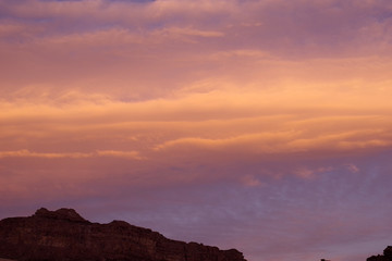 Coucher de soleil sur la mer morte, Jordanie