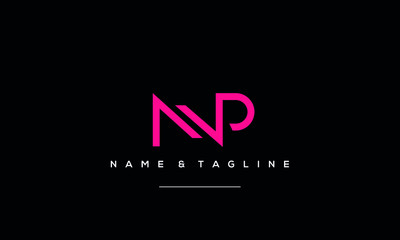 Alphabet letter icon symbol NP © iDESIGN_4U