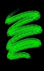 abstract green brush stroke lines, splash on black background, backdrop line for text, bright art for logo for stories gradient texture brush paint, digital