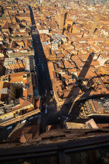 Fototapeta na wymiar Aerial cityscape view from 