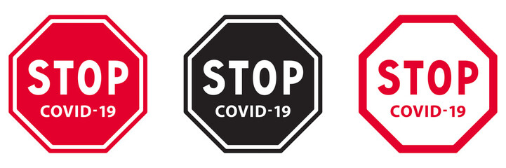 PANNEAU STOP COVID-19
