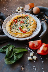egg omelet, breakfast