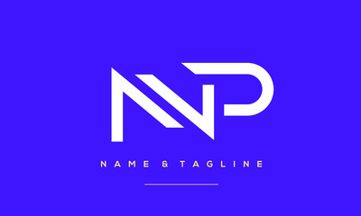 Alphabet letter icon logo NP