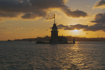 Fototapeta premium Istanbul city view in the evening
