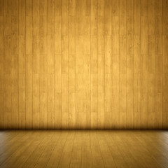 Concept or conceptual vintage or grungy beige background of natural wood or wooden old texture floor and wall as a retro pattern layout. A 3d illustration metaphor to time, material, emptiness,  age
