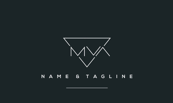 Alphabet letter icon logo MVA