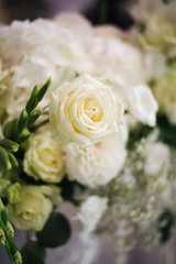 bouquet of white roses