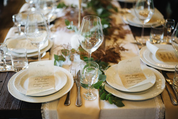 wedding table setting