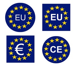 EUROPEAN UNION ICON  ILLUSTRATION  SYMBOL 